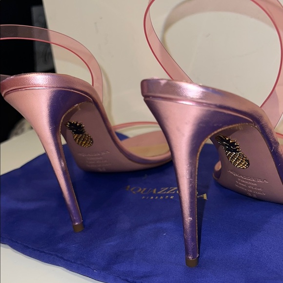 Aquazzura So Nude Plexi Sandal - Pink - Picture 4 of 6